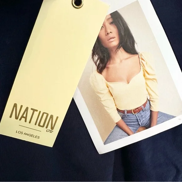 Nation LTD Arabelle Party Tee Navy - Picture 10 of 16